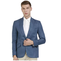 TRUE BLUE Single Breasted Linen Blazer&nbsp;&nbsp;&nbsp;