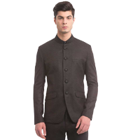 True Blue  Printed Tuxedo Style Casual M&nbsp;
