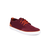 DC Men Burgundy Solid Suede Sneakers&nbsp;&nbsp;&nbsp;&nbsp;&nbsp;