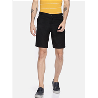 DC Men Black Solid Regular Fit Shorts&nbsp;&nbsp;&nbsp;&nbsp;