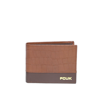 French Connection Men Brown Leather Text&nbsp;