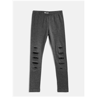 Losan Girls Charcoal Grey Solid Ankle Le&nbsp;