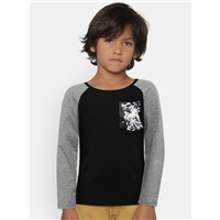 Puma Boys Black Solid Round Neck T-shirt&nbsp;