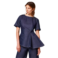ESPRIT Women's Short Sleeve Denim Top&nbsp;&nbsp;&nbsp;&nbsp;