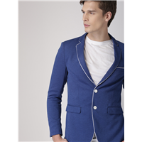 INVICTUS Men Blue Slim Fit Single-Breast&nbsp;