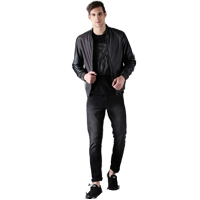 WROGN Men Grey Slim Fit Solid Bomber Jac&nbsp;