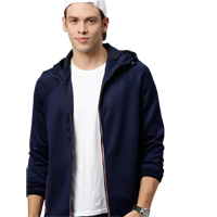 Harvard Men  Solid Hooded Open Front Jac&nbsp;