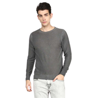 Ed Hardy  Solid Round Neck Casual Men Gr&nbsp;