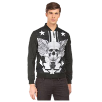 ED Hardy Men Grey Printed Bomber jacket&nbsp;&nbsp;