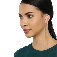 CORSICA Gold-Toned Contemporary Drop Ear&nbsp;