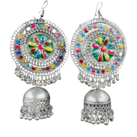 Anouk Oxidized Alloy Jhumka Earrings&nbsp;&nbsp;&nbsp;&nbsp;&nbsp;