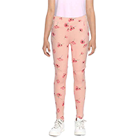 YK Girls Floral Print Ankle-Length Pure&nbsp;&nbsp;