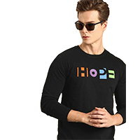 Bewakoof Pop Hope Full Sleeve T-Shirt&nbsp;&nbsp;&nbsp;&nbsp;