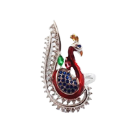 92.5 Silver Peacock Design Ring for Wome&nbsp;