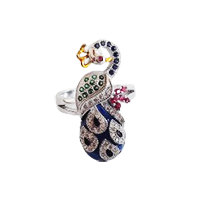 92.5 Silver Peacock Design Ring for Wome&nbsp;
