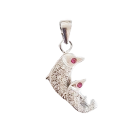 92.5 Silver Double Fish Pendant (2 GM)&nbsp;&nbsp;&nbsp;