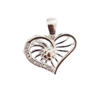 92.5 Silver Heart Shape Pendant (2 GM)&nbsp;&nbsp;&nbsp;