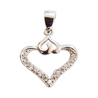 92.5 Silver Heart Shape Pendant (2 GM)&nbsp;&nbsp;&nbsp;
