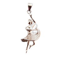 92.5 Silver Girl Shape Pendant for Women&nbsp;