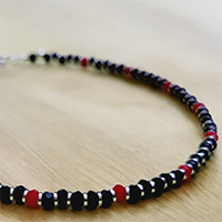 92.5 Silver Crystal Beaded Nazariya Ankl&nbsp;