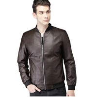HERE&NOW Men  Solid Biker Jacket&nbsp;&nbsp;&nbsp;&nbsp;&nbsp;&nbsp;&nbsp;&nbsp;&nbsp;