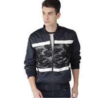 Mast & Harbour Men Navy Blue Printed Bom&nbsp;