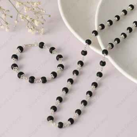 Oorja Silver Plated Karungali Mala + Kar&nbsp;
