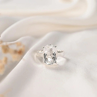 Oorja Clear Quartz (sphatik) Ring&nbsp;&nbsp;&nbsp;&nbsp;&nbsp;&nbsp;&nbsp;&nbsp;