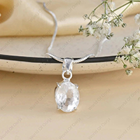 Oorja Clear Quartz (sphatik) Pendant&nbsp;&nbsp;&nbsp;&nbsp;&nbsp;