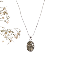 Oorja Raw Pyrite Oval Pendant&nbsp;&nbsp;&nbsp;&nbsp;&nbsp;&nbsp;&nbsp;&nbsp;&nbsp;&nbsp;&nbsp;&nbsp;