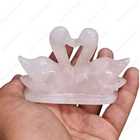 Oorja Rose Quartz Swan- Love Pair&nbsp;&nbsp;&nbsp;&nbsp;&nbsp;&nbsp;&nbsp;&nbsp;