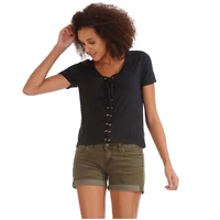 A ropostale Women Solid Regular top&nbsp;&nbsp;&nbsp;&nbsp;&nbsp;&nbsp;
